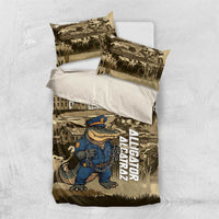 Alligator Alcatraz Bedding Set Police Gator Rock Penitentiary - Wonder Print Shop