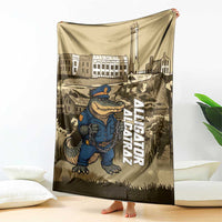 Alligator Alcatraz Blanket Police Gator Rock Penitentiary - Wonder Print Shop
