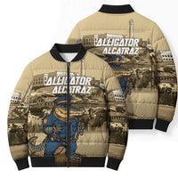 Alligator Alcatraz Bomber Puffer Jacket Police Gator Rock Penitentiary - Wonder Print Shop