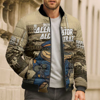 Alligator Alcatraz Bomber Puffer Jacket Police Gator Rock Penitentiary - Wonder Print Shop