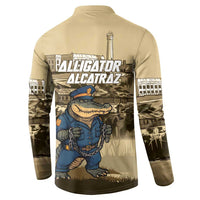 Alligator Alcatraz Button Sweatshirt Police Gator Rock Penitentiary - Wonder Print Shop