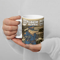 Alligator Alcatraz Ceramic Mug Police Gator Rock Penitentiary - Wonder Print Shop