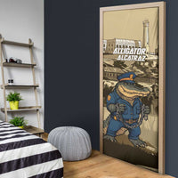 Alligator Alcatraz Door Cover Police Gator Rock Penitentiary - Wonder Print Shop