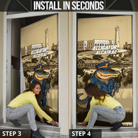 Alligator Alcatraz Door Cover Police Gator Rock Penitentiary - Wonder Print Shop