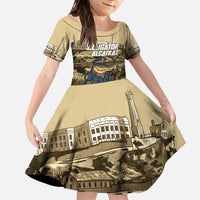 Alligator Alcatraz Family Matching Off The Shoulder Long Sleeve Dress and Hawaiian Shirt Police Gator Rock Penitentiary - Wonder Print Shop