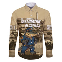Alligator Alcatraz Family Matching Off The Shoulder Long Sleeve Dress and Hawaiian Shirt Police Gator Rock Penitentiary - Wonder Print Shop