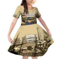 Alligator Alcatraz Family Matching Off Shoulder Short Dress and Hawaiian Shirt Police Gator Rock Penitentiary - Wonder Print Shop