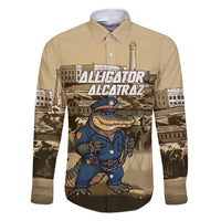 Alligator Alcatraz Family Matching Short Sleeve Bodycon Dress and Hawaiian Shirt Police Gator Rock Penitentiary - Wonder Print Shop