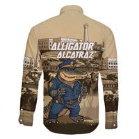 Alligator Alcatraz Family Matching Short Sleeve Bodycon Dress and Hawaiian Shirt Police Gator Rock Penitentiary - Wonder Print Shop