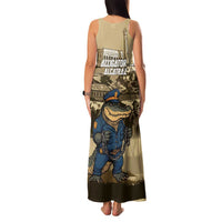 Alligator Alcatraz Family Matching Tank Maxi Dress and Hawaiian Shirt Police Gator Rock Penitentiary - Wonder Print Shop