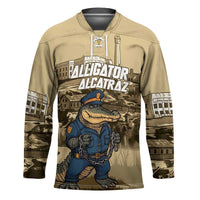 Alligator Alcatraz Hockey Jersey Police Gator Rock Penitentiary - Wonder Print Shop