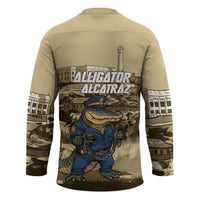 Alligator Alcatraz Hockey Jersey Police Gator Rock Penitentiary - Wonder Print Shop