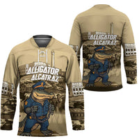 Alligator Alcatraz Hockey Jersey Police Gator Rock Penitentiary - Wonder Print Shop