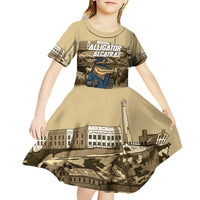 Alligator Alcatraz Kid Short Sleeve Dress Police Gator Rock Penitentiary - Wonder Print Shop