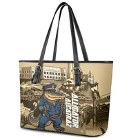 Alligator Alcatraz Leather Tote Bag Police Gator Rock Penitentiary - Wonder Print Shop