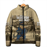 Alligator Alcatraz Padded Jacket Police Gator Rock Penitentiary - Wonder Print Shop