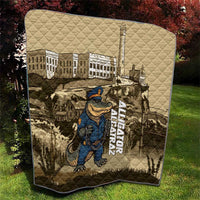 Alligator Alcatraz Quilt Police Gator Rock Penitentiary - Wonder Print Shop