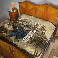 Alligator Alcatraz Quilt Police Gator Rock Penitentiary - Wonder Print Shop