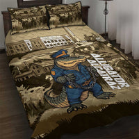 Alligator Alcatraz Quilt Bed Set Police Gator Rock Penitentiary - Wonder Print Shop