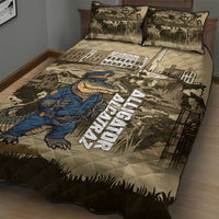 Alligator Alcatraz Quilt Bed Set Police Gator Rock Penitentiary - Wonder Print Shop