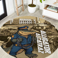 Alligator Alcatraz Round Carpet Police Gator Rock Penitentiary - Wonder Print Shop