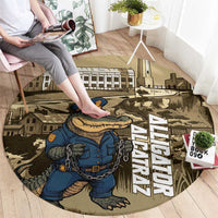 Alligator Alcatraz Round Carpet Police Gator Rock Penitentiary - Wonder Print Shop