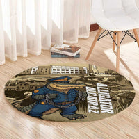Alligator Alcatraz Round Carpet Police Gator Rock Penitentiary - Wonder Print Shop