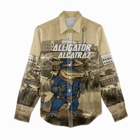 Alligator Alcatraz Women Casual Shirt Police Gator Rock Penitentiary - Wonder Print Shop