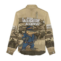 Alligator Alcatraz Women Casual Shirt Police Gator Rock Penitentiary - Wonder Print Shop