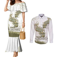 Everglades Florida Alligators Couples Matching Mermaid Dress and Long Sleeve Button Shirt Alcatraz Est 2025 - Wonder Print Shop
