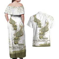 Everglades Florida Alligators Couples Matching Off Shoulder Maxi Dress and Hawaiian Shirt Alcatraz Est 2025 - Wonder Print Shop