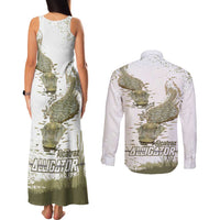 Everglades Florida Alligators Couples Matching Tank Maxi Dress and Long Sleeve Button Shirt Alcatraz Est 2025 - Wonder Print Shop