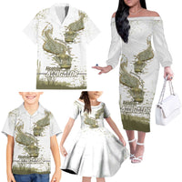Everglades Florida Alligators Family Matching Off The Shoulder Long Sleeve Dress and Hawaiian Shirt Alcatraz Est 2025 - Wonder Print Shop