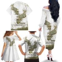Everglades Florida Alligators Family Matching Off The Shoulder Long Sleeve Dress and Hawaiian Shirt Alcatraz Est 2025 - Wonder Print Shop