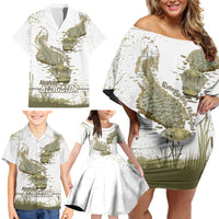 Everglades Florida Alligators Family Matching Off Shoulder Short Dress and Hawaiian Shirt Alcatraz Est 2025 - Wonder Print Shop