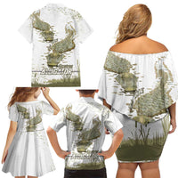 Everglades Florida Alligators Family Matching Off Shoulder Short Dress and Hawaiian Shirt Alcatraz Est 2025 - Wonder Print Shop