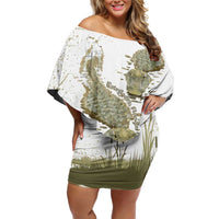 Everglades Florida Alligators Family Matching Off Shoulder Short Dress and Hawaiian Shirt Alcatraz Est 2025 - Wonder Print Shop