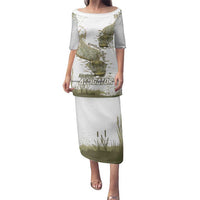 Everglades Florida Alligators Family Matching Puletasi and Hawaiian Shirt Alcatraz Est 2025 - Wonder Print Shop