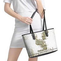 Everglades Florida Alligators Leather Tote Bag Alcatraz Est 2025 - Wonder Print Shop