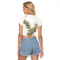 Everglades Florida Alligators Raglan Cropped T Shirt Alcatraz Est 2025 - Wonder Print Shop