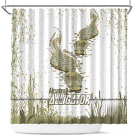 Everglades Florida Alligators Shower Curtain Alcatraz Est 2025 - Wonder Print Shop
