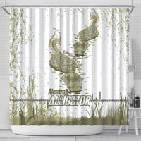 Everglades Florida Alligators Shower Curtain Alcatraz Est 2025 - Wonder Print Shop