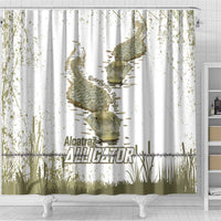 Everglades Florida Alligators Shower Curtain Alcatraz Est 2025 - Wonder Print Shop
