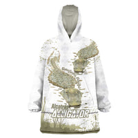 Everglades Florida Alligators Wearable Blanket Hoodie Alcatraz Est 2025 - Wonder Print Shop