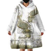 Everglades Florida Alligators Wearable Blanket Hoodie Alcatraz Est 2025 - Wonder Print Shop