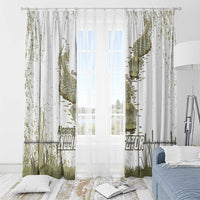 Everglades Florida Alligators Window Curtain Alcatraz Est 2025 - Wonder Print Shop