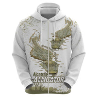 Everglades Florida Alligators Zip Hoodie Alcatraz Est 2025 - Wonder Print Shop