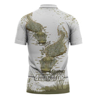Everglades Florida Alligators Zipper Polo Shirt Alcatraz Est 2025 - Wonder Print Shop