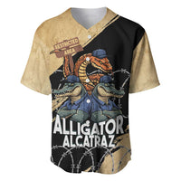 Alligator Alcatraz Baseball Jersey Gator and Python Restricted Area - Wonder Print Shop