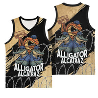 Alligator Alcatraz Basketball Jersey Gator and Python Restricted Area - Wonder Print Shop